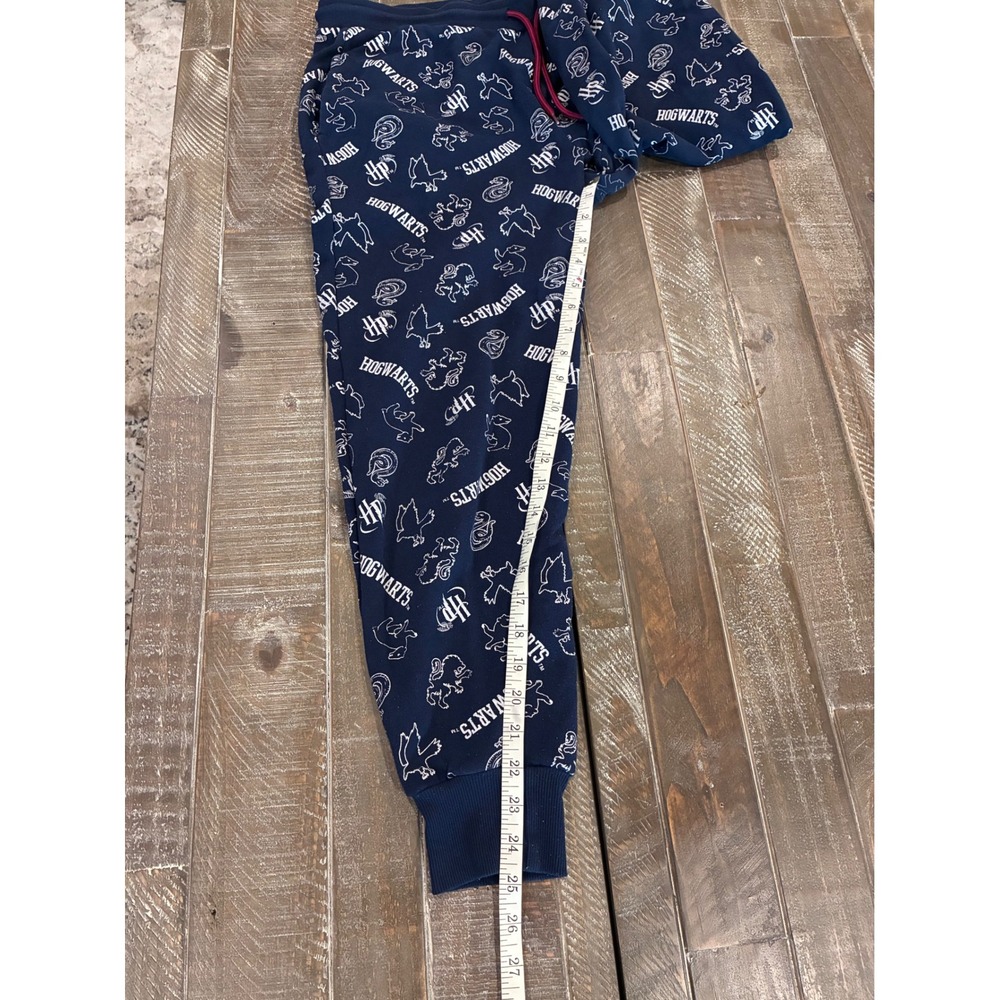 Harry Potter Hogwarts Navy Blue All Over Print Joggers Sweatpants Women L - Picture 5 of 6